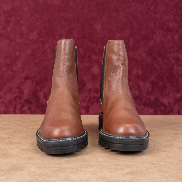 Bernardo Women Dublin Brown Leather Slip-on Chelsea Ankle Boots sz 6 - Picture 3 of 8